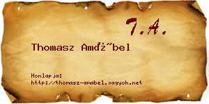Thomasz Amábel névjegykártya